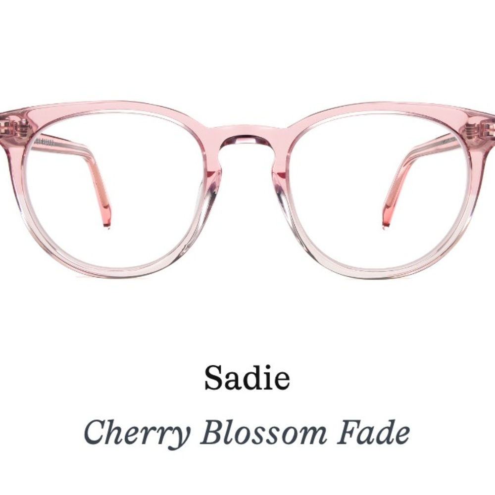 Stylish Pink Clear Glasses